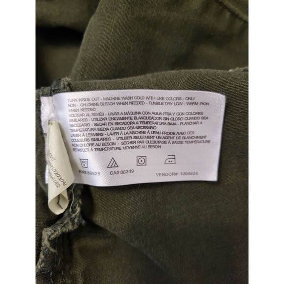 Vintage America Blues Camo Jean Jacket Women L Green Embroidered - Picture 10 of 10